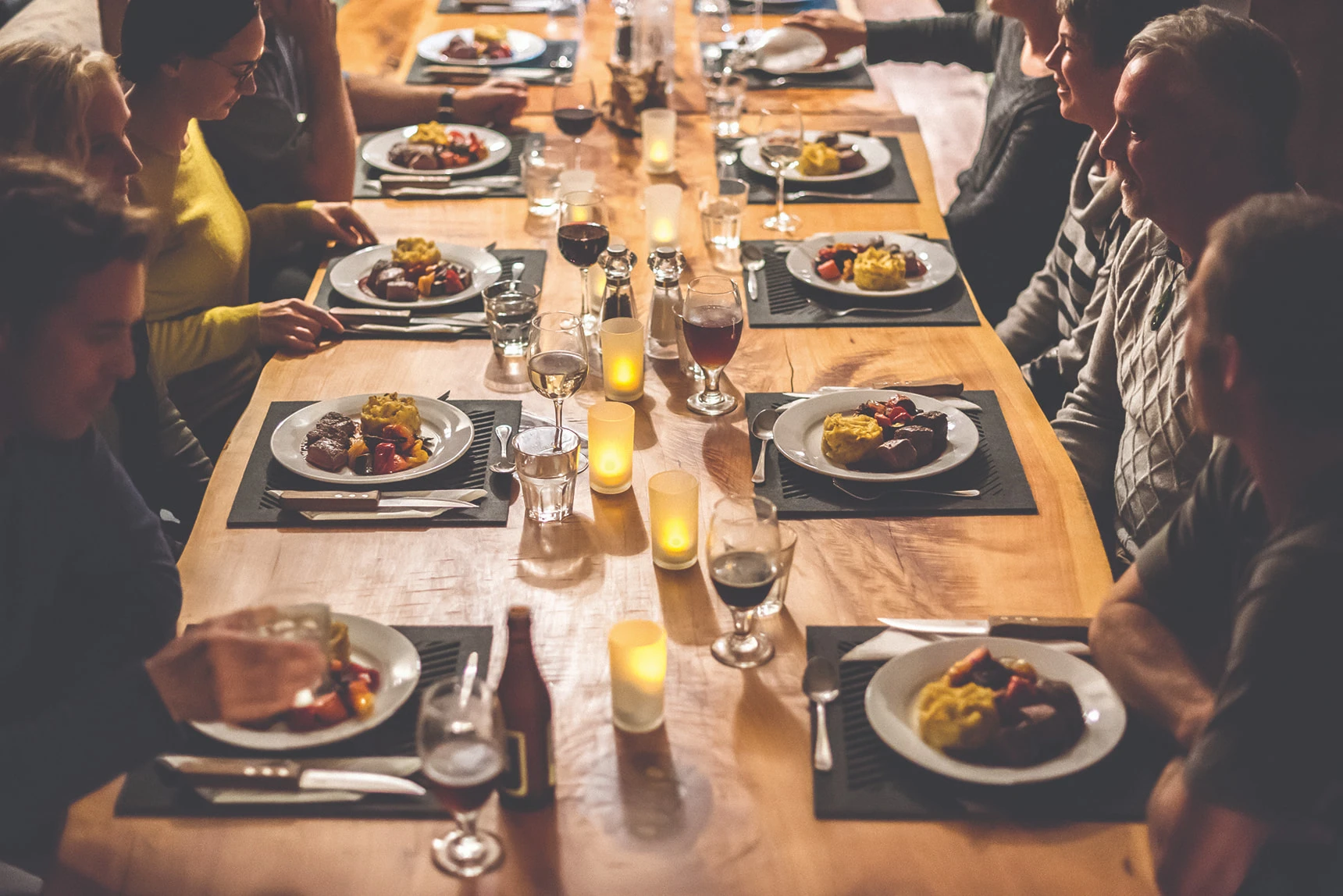 Dinner served at Hollyford